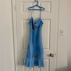 Y2K Blue Floral Lori Ann Montreal dress